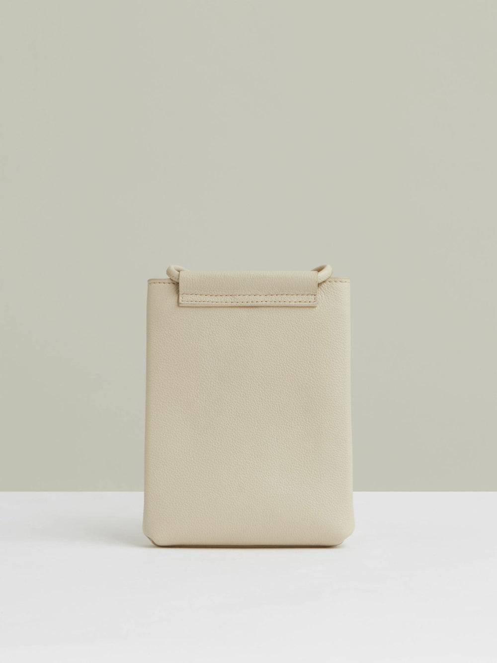 Reiss | Leather Phone Holder in Off White