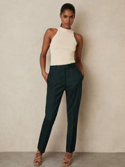 Reiss | Petite Wool-Blend Slim-Fit Suit Trousers in Green