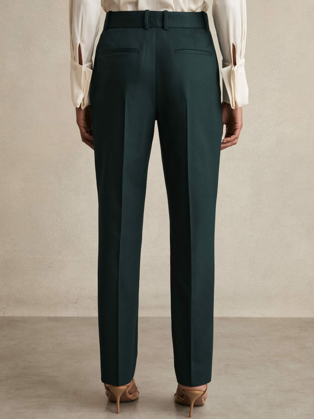 Reiss | Petite Wool-Blend Slim-Fit Suit Trousers in Green
