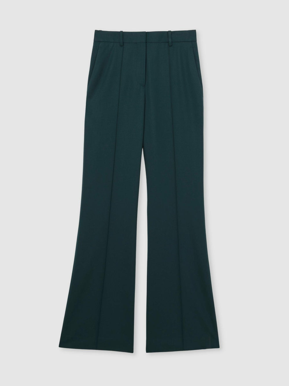 Reiss | Petite Wool-Blend Wide-Leg Suit Trousers in Green
