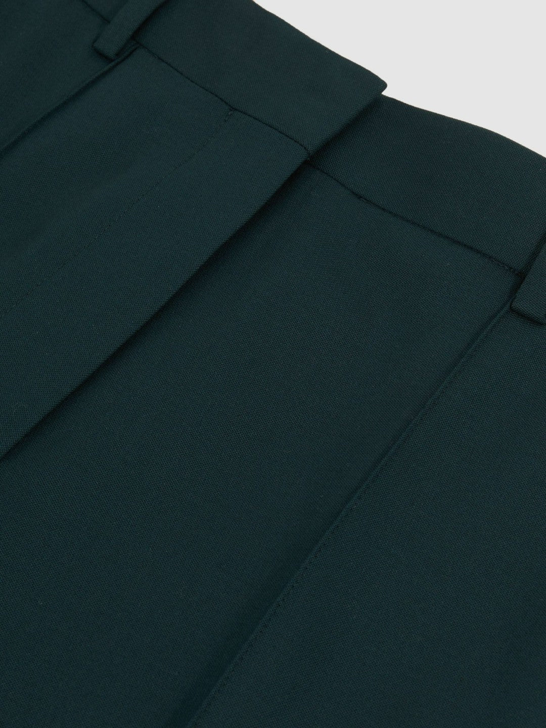 Reiss | Petite Wool-Blend Wide-Leg Suit Trousers in Green