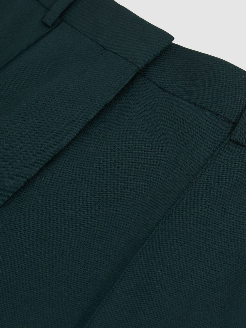 Reiss | Petite Wool-Blend Wide-Leg Suit Trousers in Green