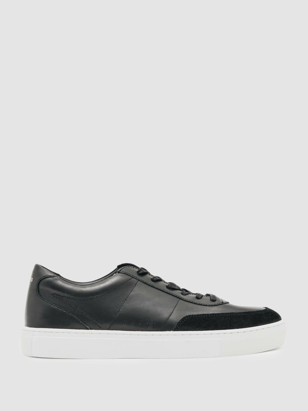 Reiss | Bonded-Leather Low-Top Trainers in Black