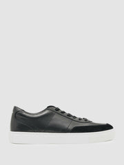 Reiss | Bonded-Leather Low-Top Trainers in Black