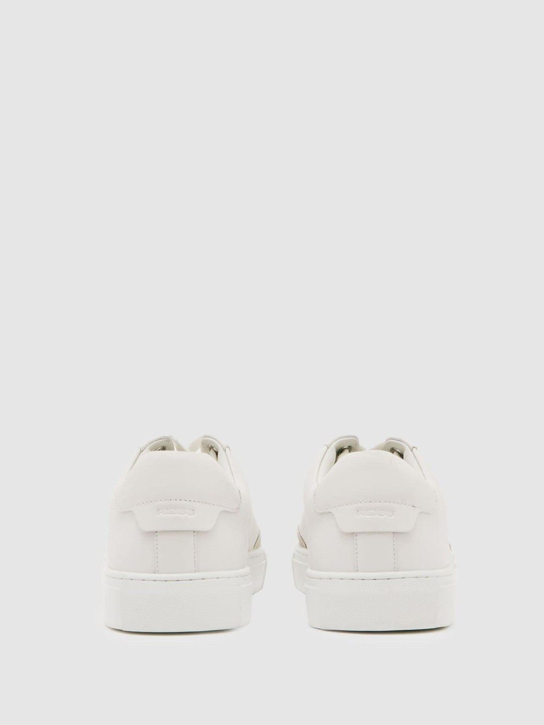 Reiss | Bonded-Leather Low-Top Trainers in White