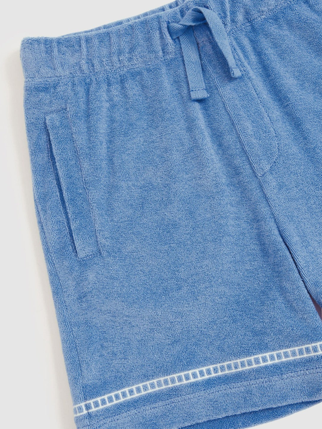 Reiss | 13-14 yrs Towelling Brand-Embroidered Shorts in Airforce Blue
