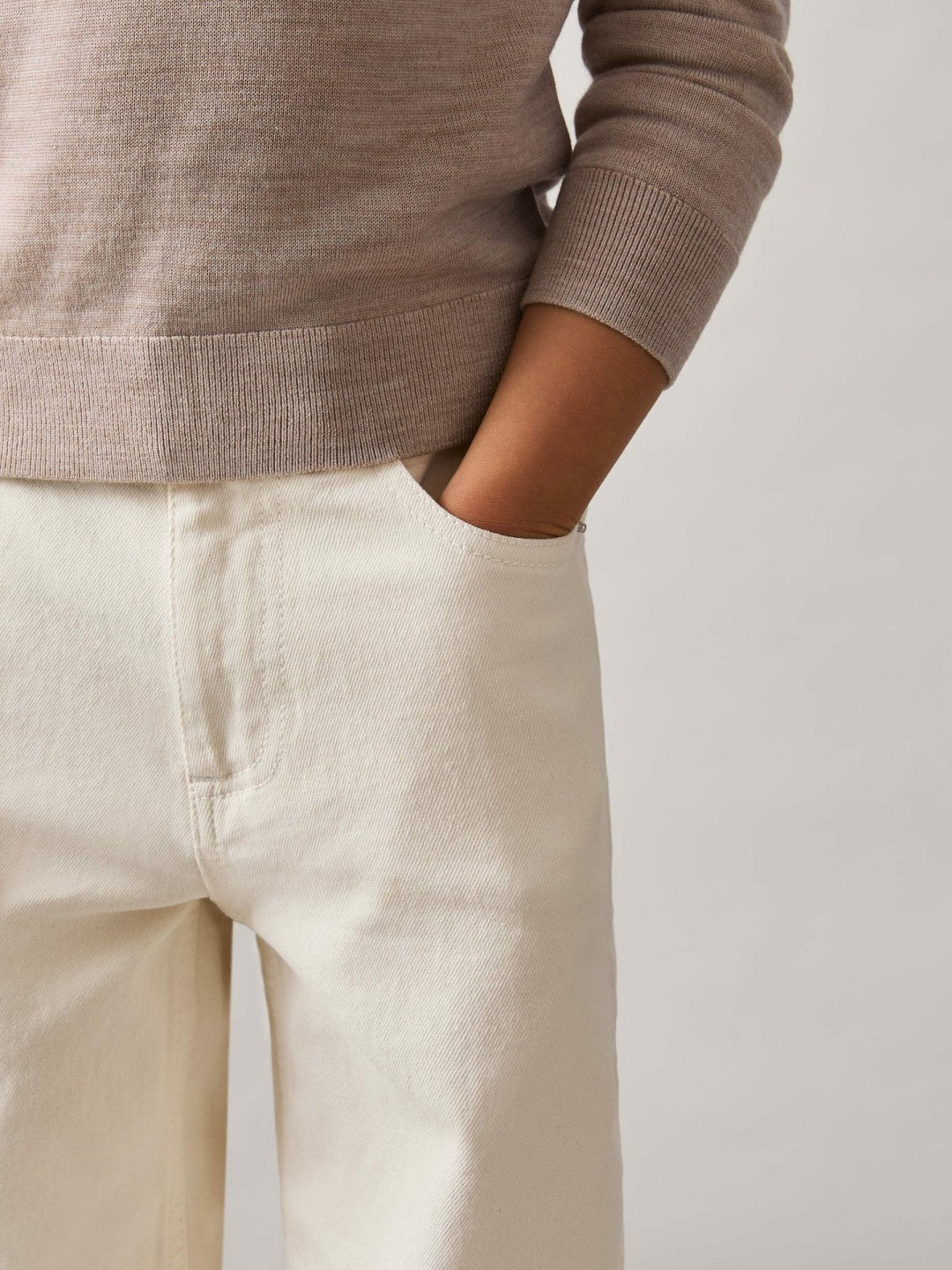 Reiss | 9-13 yrs Relaxed-Fit Jeans in Off White
