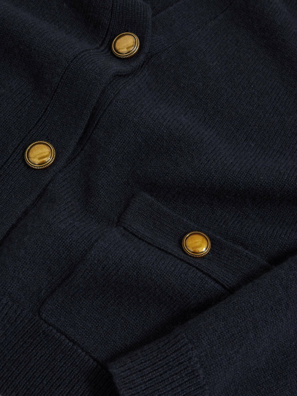 Reiss | Wool-Cashmere Button Cardigan in Navy