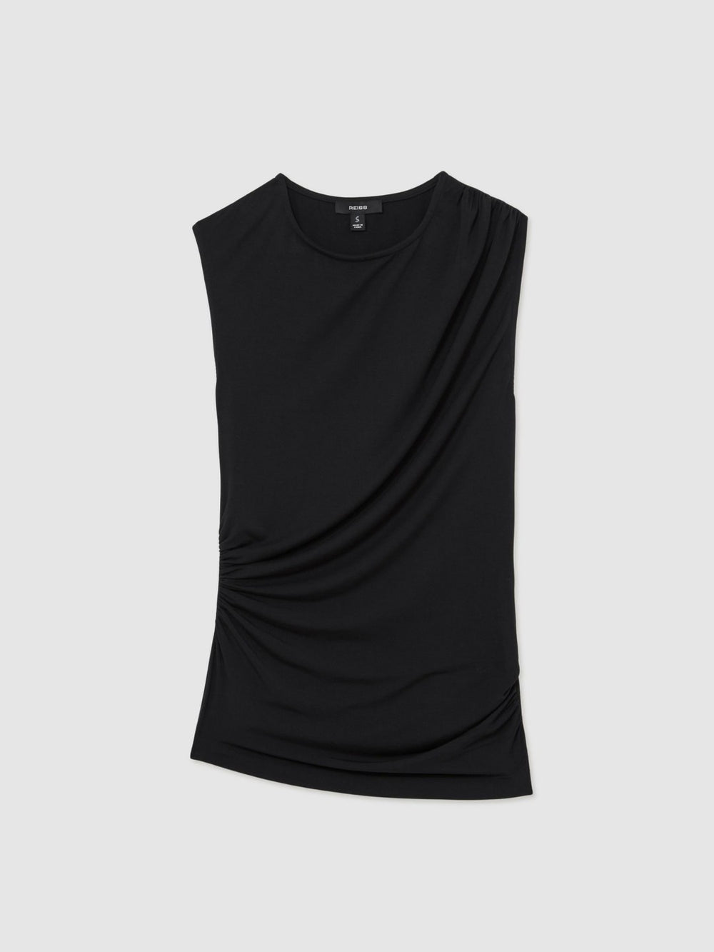 Reiss | Stretch-Modal Ruched Vest in Black