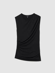 Reiss | Stretch-Modal Ruched Vest in Black