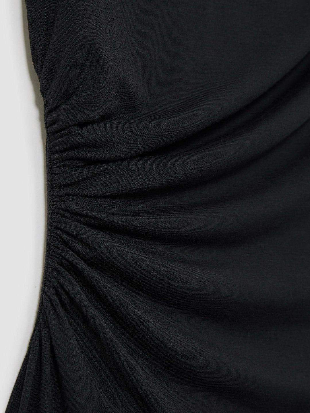 Reiss | Stretch-Modal Ruched Vest in Black