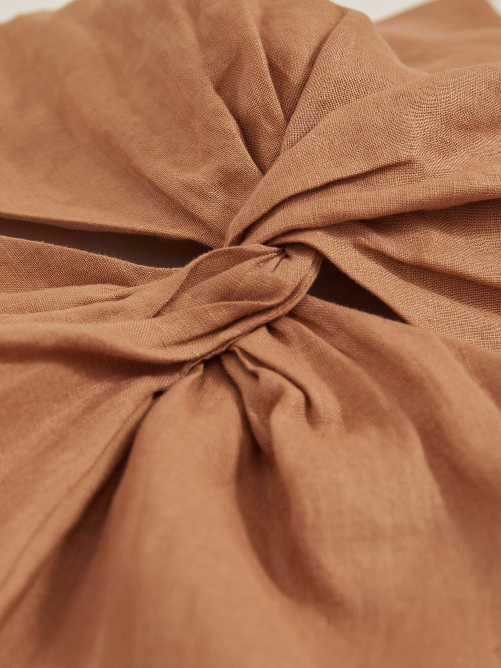 Reiss | Linen Halterneck Cut Out Playsuit in Brown