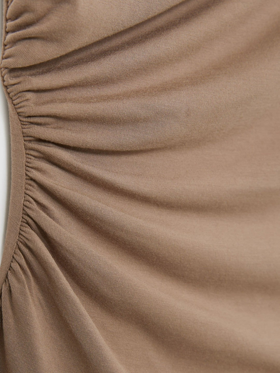 Reiss | Stretch-Modal Ruched Vest in Mocha Brown