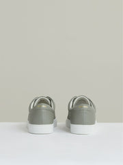 Reiss | Tumbled-Leather Low-Top Trainers in Mint Green