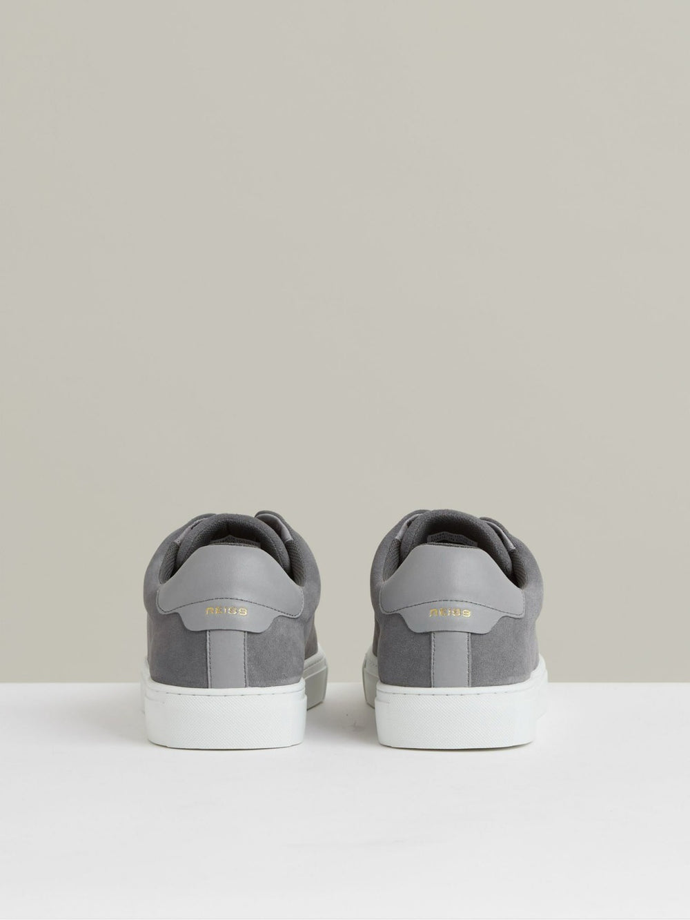 Reiss | Suede Slip-On Elasticated Trainers in Grey
