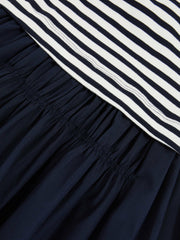 Reiss | 13-14 yrs Cotton Layered Sleeveless Midi Dress in Navy