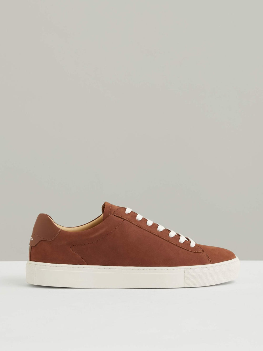 Reiss | Nubuck Leather Low-Top Trainers in Brickwood Red