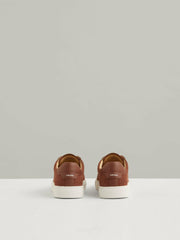 Reiss | Nubuck Leather Low-Top Trainers in Brickwood Red