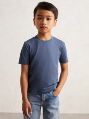 Reiss | 3-9 yrs Crew Neck T-Shirt in Ocean Blue