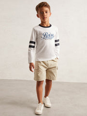 Reiss | 9-13 yrs Ripstop Cargo Shorts in Light Stone