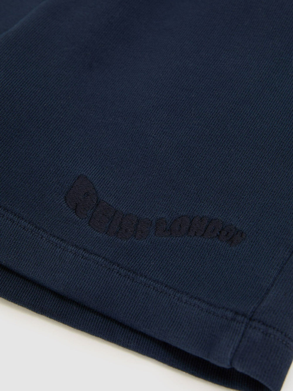Reiss | 9-13 yrs Cotton Brand-Embroidered Shorts in Washed Navy