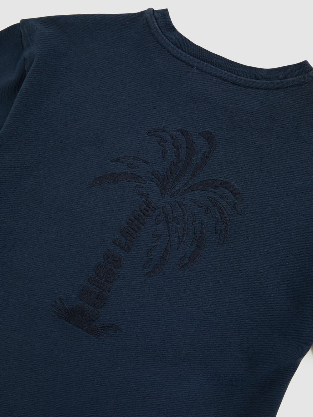 Reiss | 13-14 yrs Cotton Palm-Embroidery Oversize T-Shirt in Washed Navy