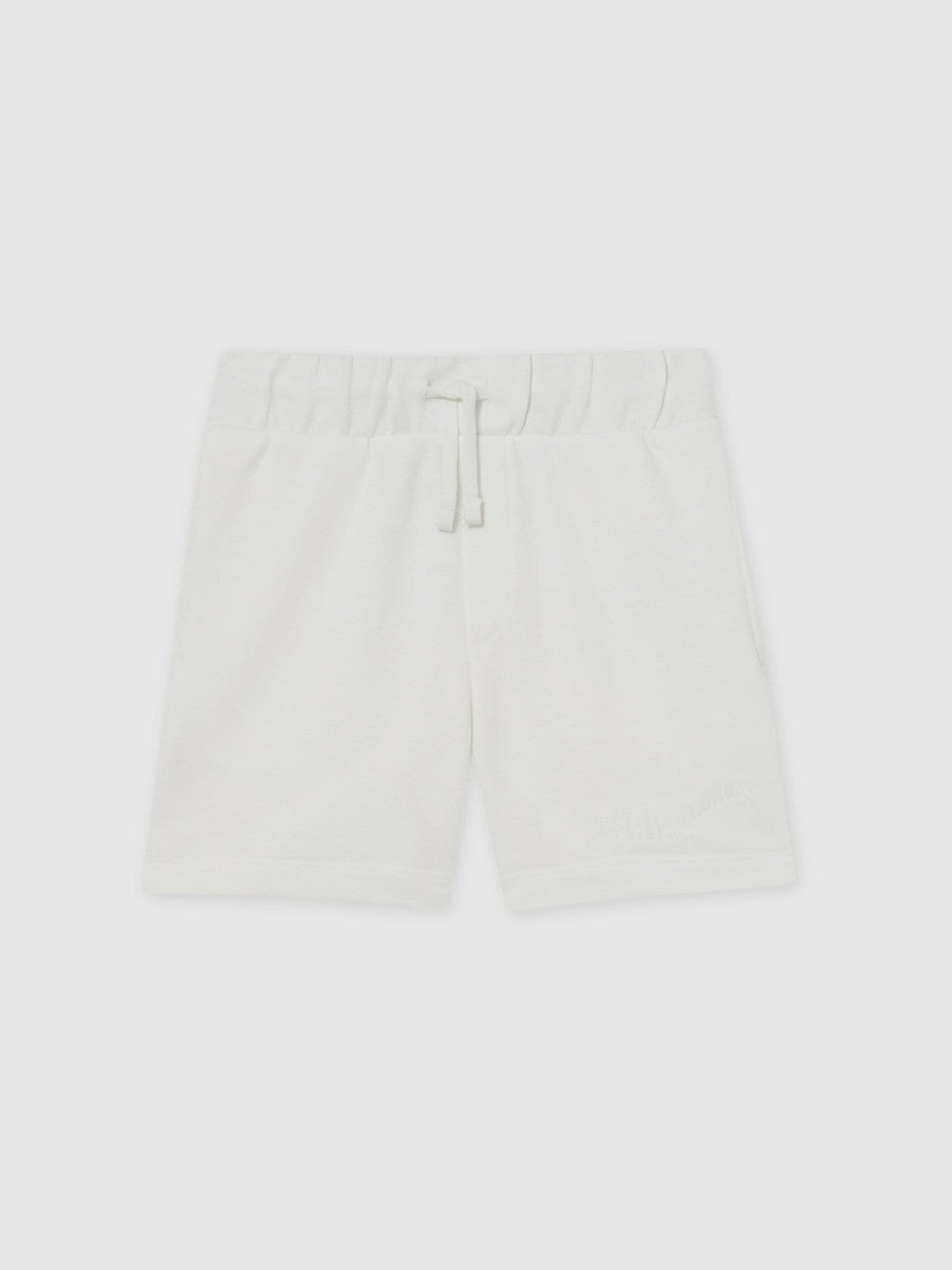 Reiss | 13-14 yrs Cotton Brand-Embroidered Shorts in Off White