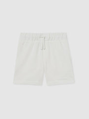 Reiss | 13-14 yrs Cotton Brand-Embroidered Shorts in Off White