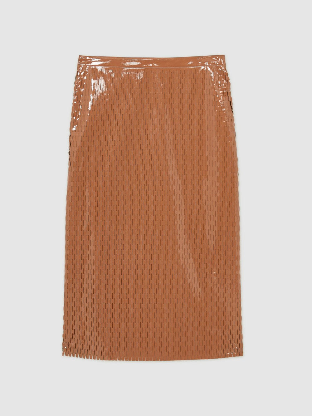 Reiss | Atelier Laser-Cut Pencil Skirt in Tan