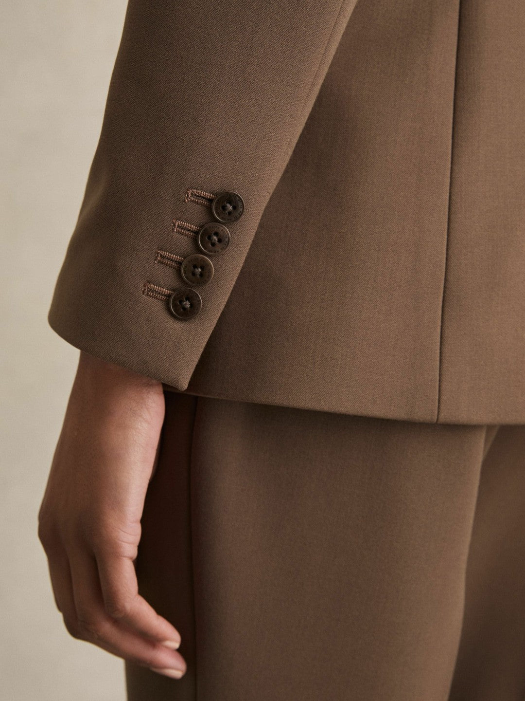 Reiss | Petite Tailored Single Breasted Suit Blazer in Mink Neutral