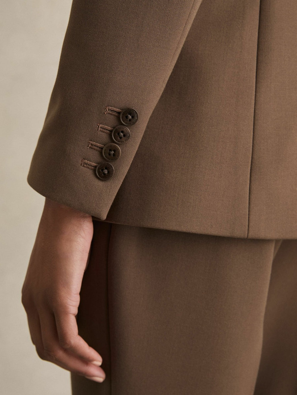 Reiss | Petite Tailored Single Breasted Suit Blazer in Mink Neutral