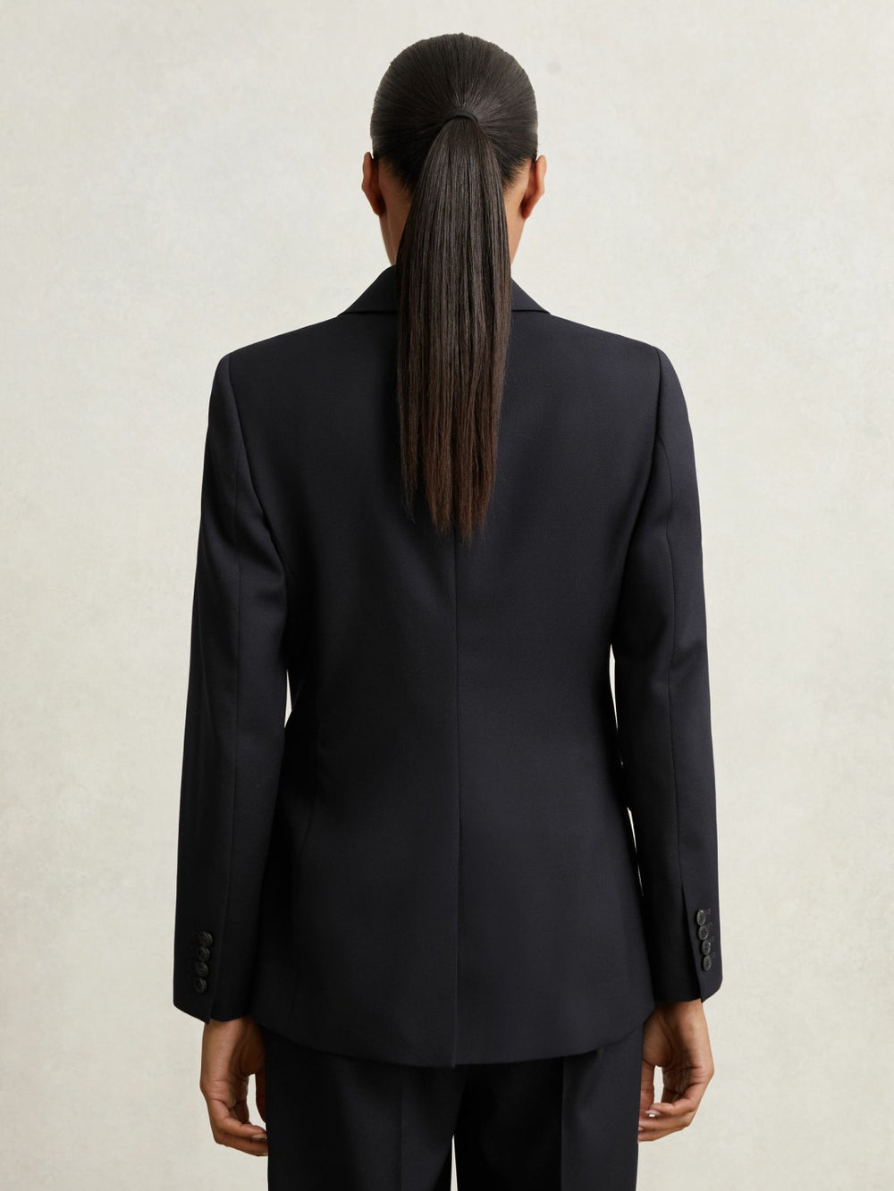 Reiss | Wool Blend Double Breasted Suit Blazer in Navy