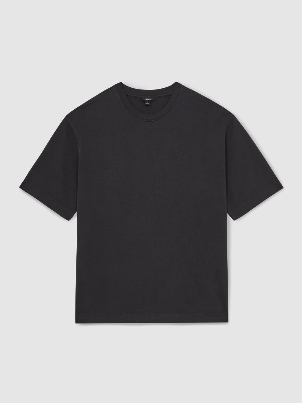 Reiss | Cotton Garment-Dyed Oversize T-Shirt in Washed Black