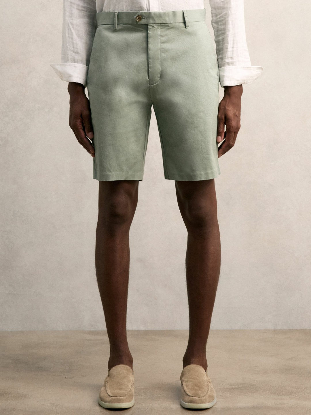 Reiss | Short Length Casual Chino Shorts in Pistachio