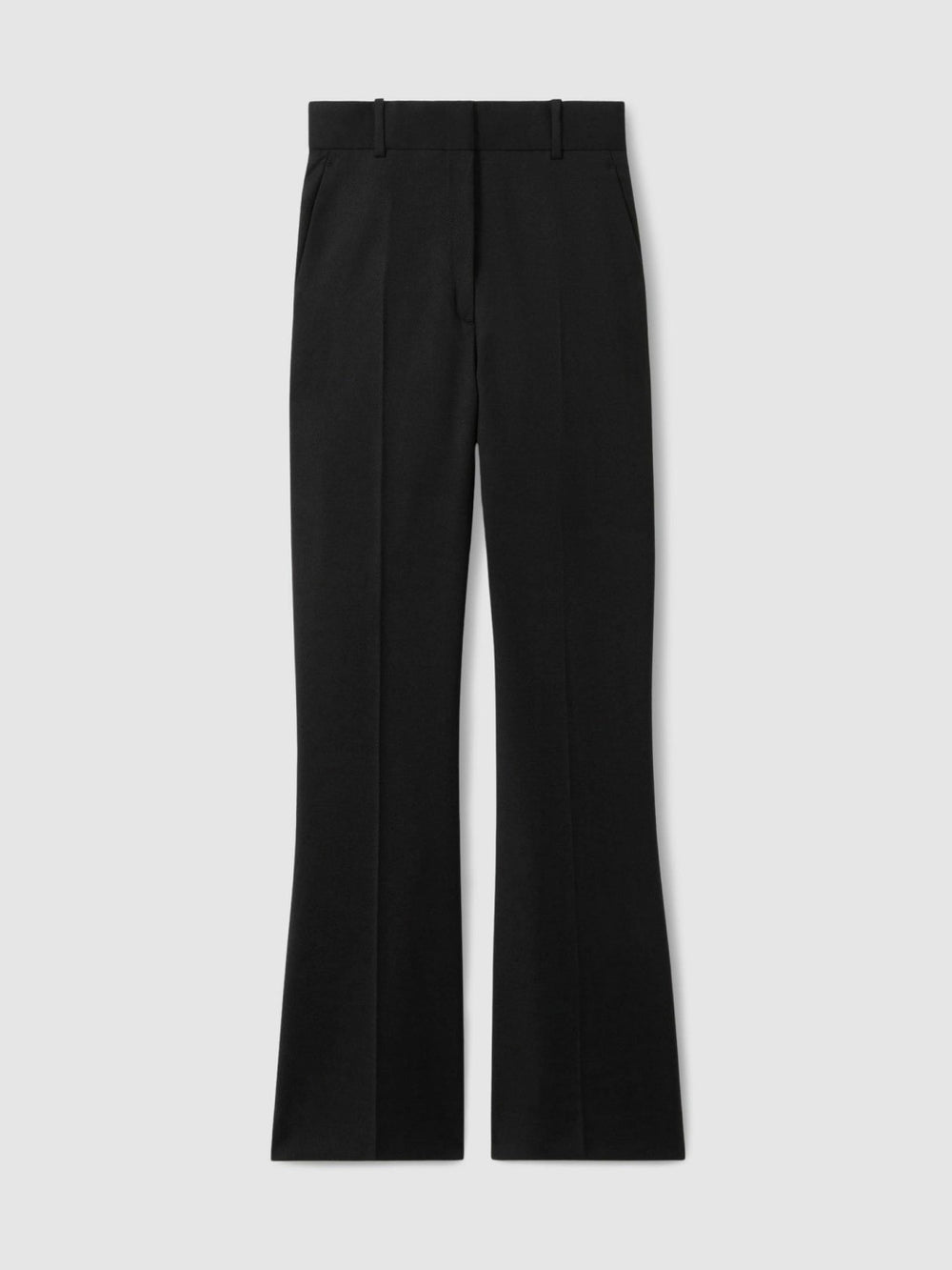 Reiss | Petite Wool-Blend Wide-Leg Suit Trousers in Black