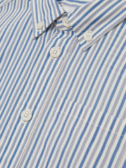 Reiss | 3-9 yrs Cotton-Poplin Striped Oversize Shirt in Blue/White