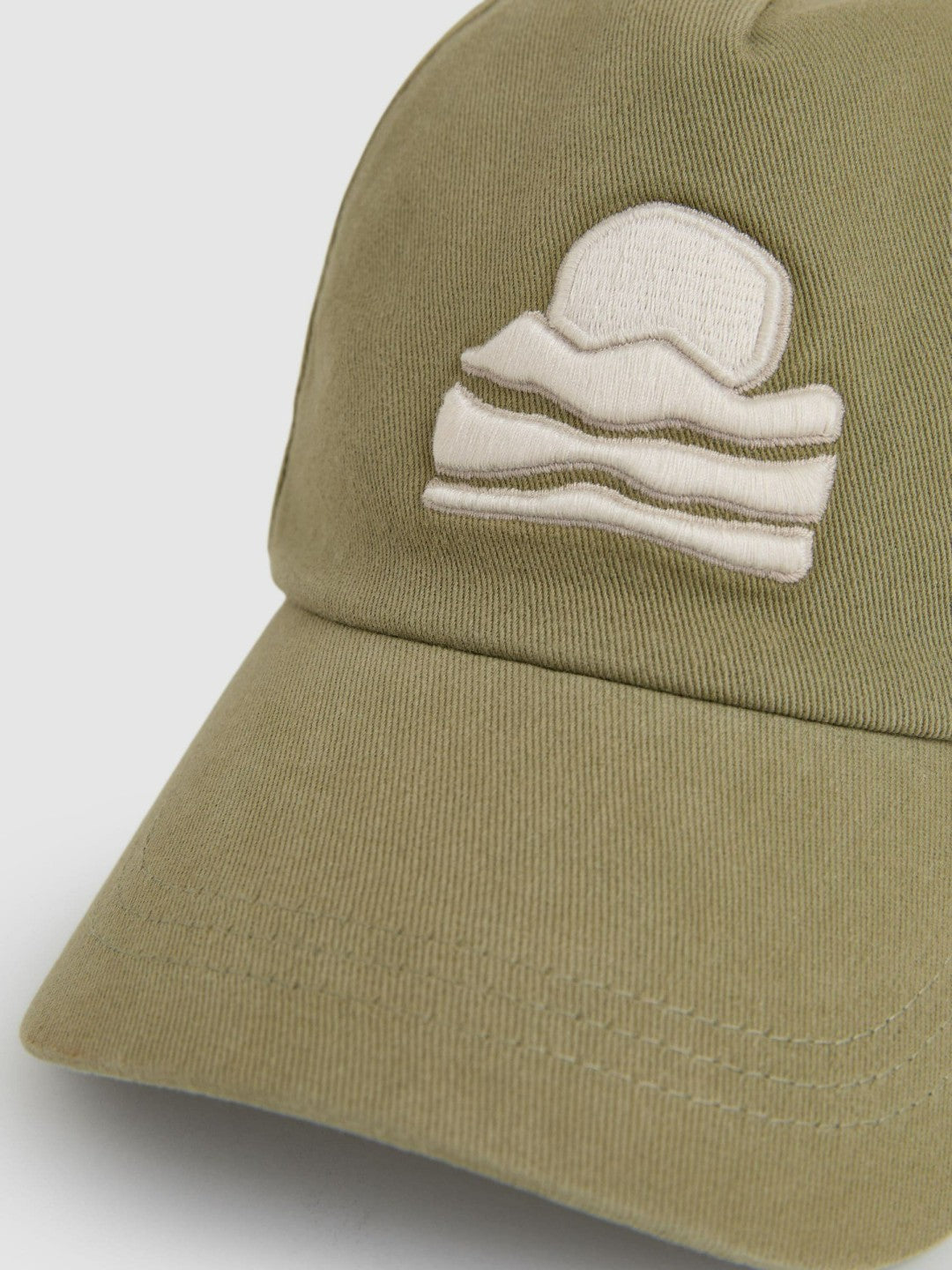 Reiss | Sunset-Embroidered Cap in Washed Sage