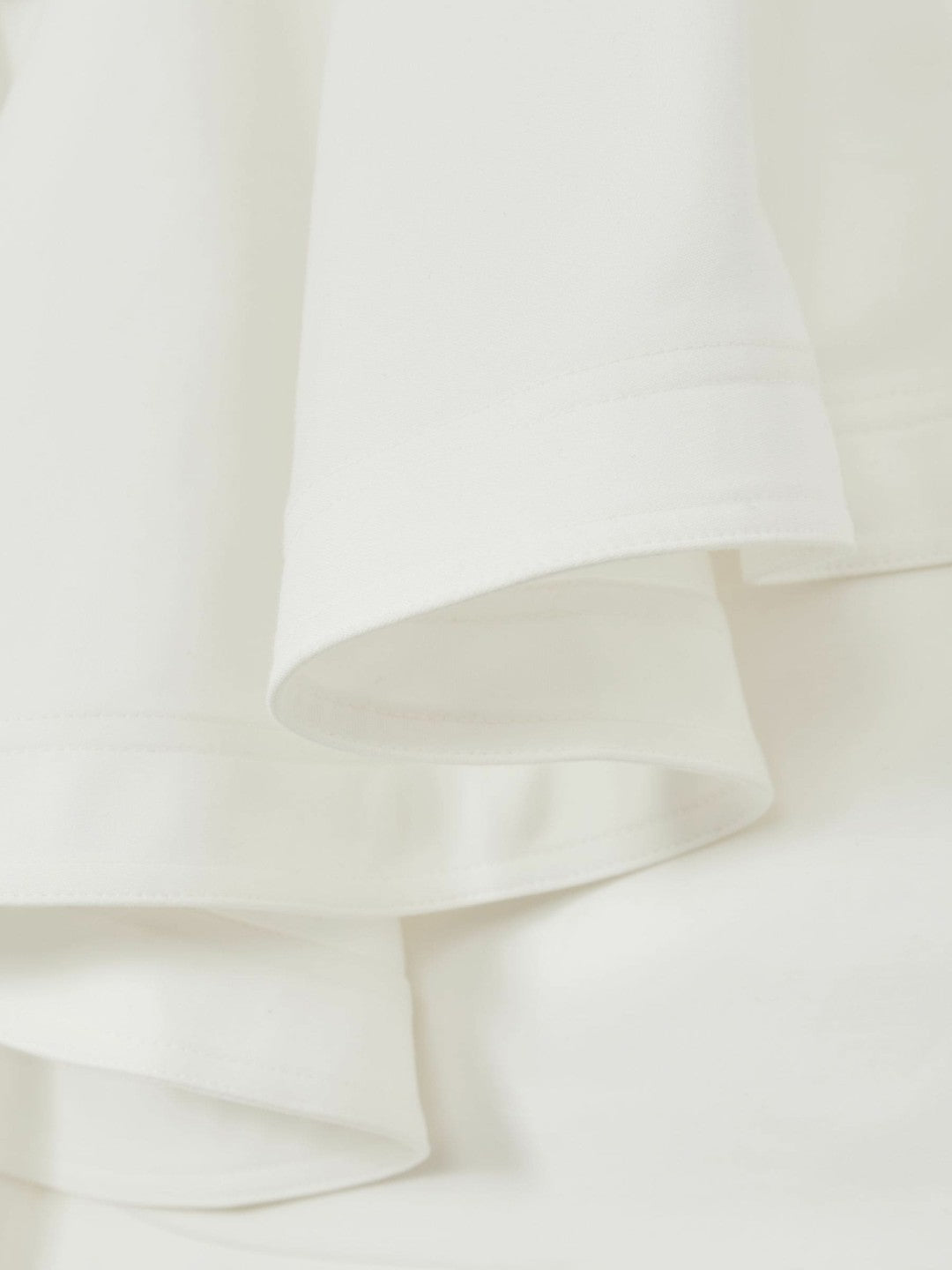 Reiss | Cotton Tiered Ruffle Mini Dress in Ivory