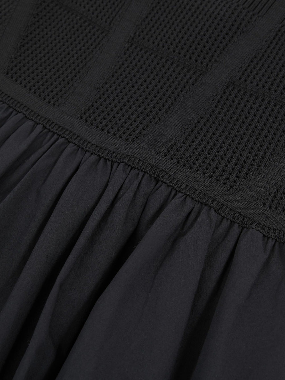 Reiss | Perforated-Knit Cotton-Skirt Midi Dress in Navy