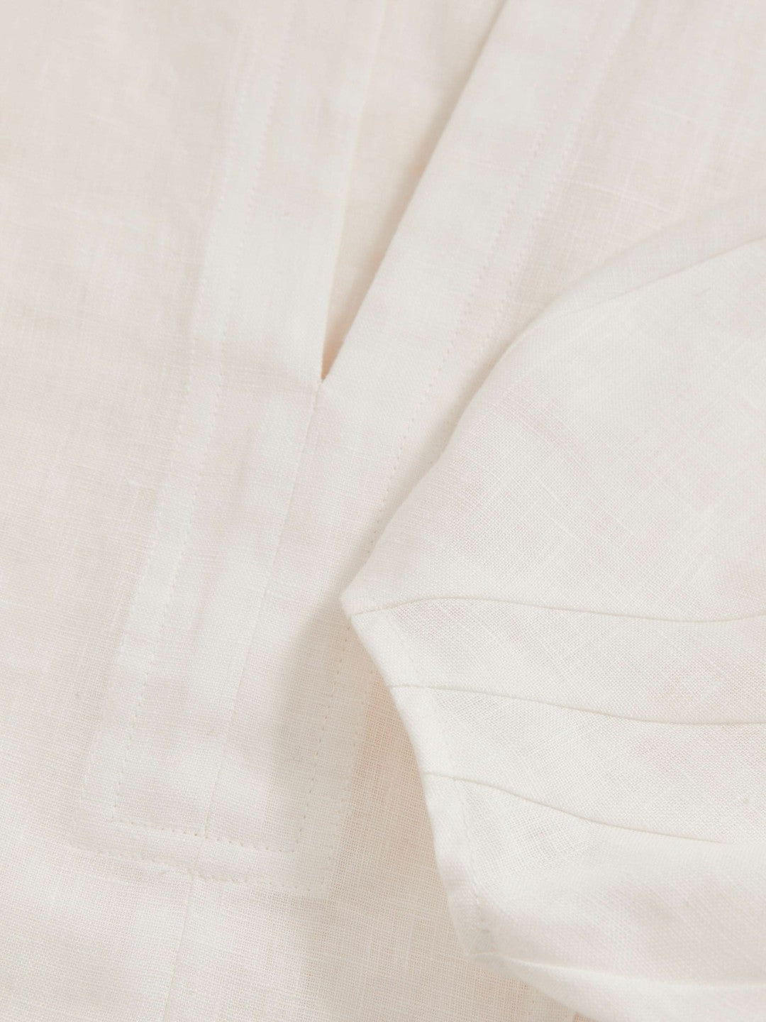 Reiss | Linen Balloon-Sleeve Top in Ivory