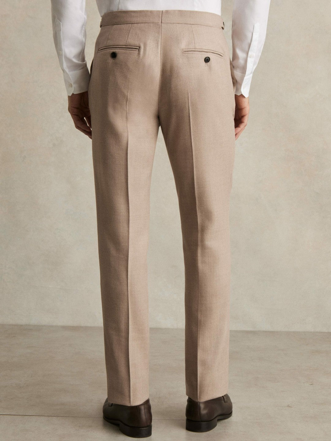 Reiss | Wool-Blend Slim-Fit Suit Trousers in Oatmeal Brown