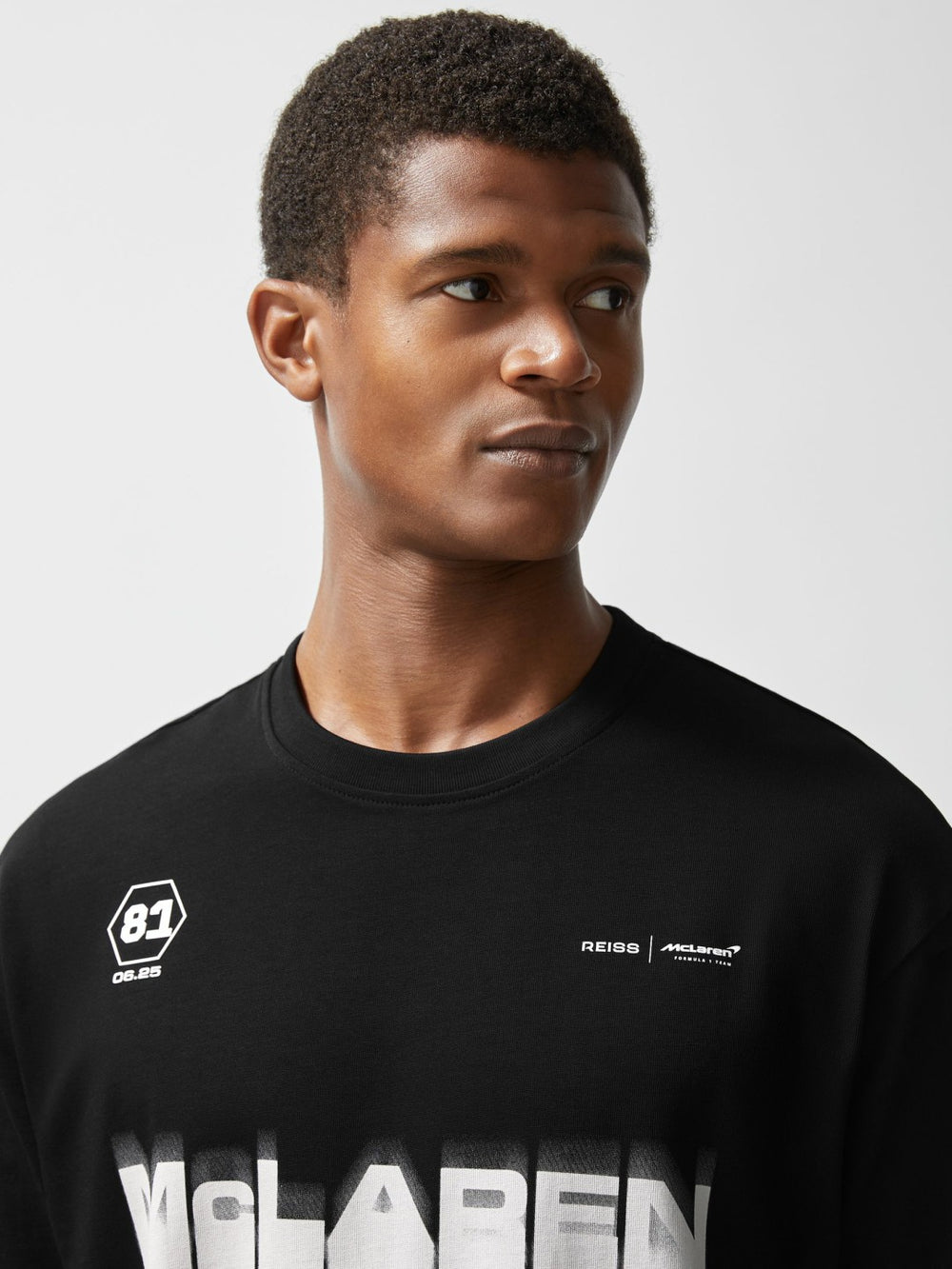 Reiss | McLaren F1 Team British GP T-Shirt Unisex Fit in Black