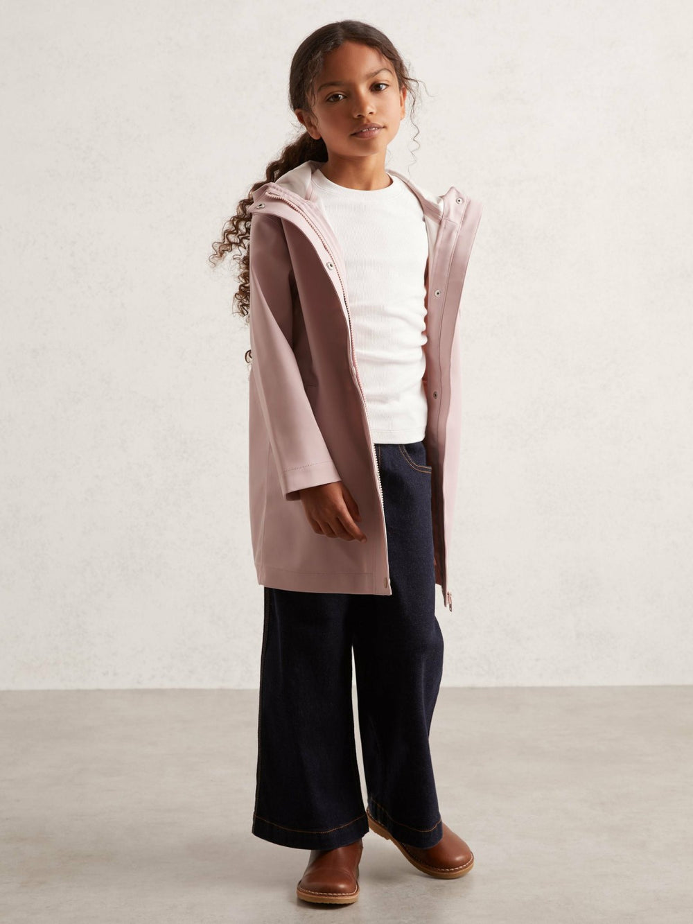 Reiss | Hooded Rain Jacket in Pink