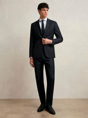 Reiss | Wool Check Slim-Fit Suit Trousers in Navy