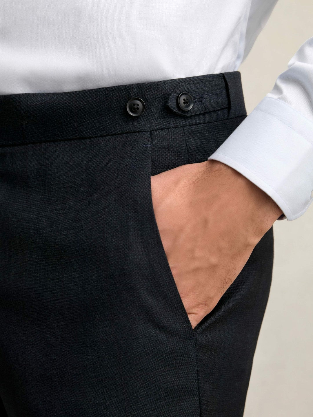 Reiss | Wool Check Slim-Fit Suit Trousers in Navy