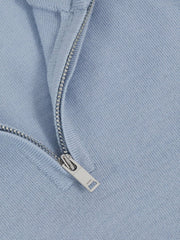 Reiss | 3-9 yrs Merino Wool Half-Zip Funnel Neck Jumper in Soft Blue Melange