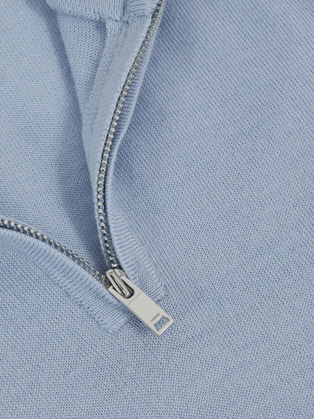 Reiss | 9-13 yrs Merino Wool Half-Zip Funnel Neck Jumper in Soft Blue Melange