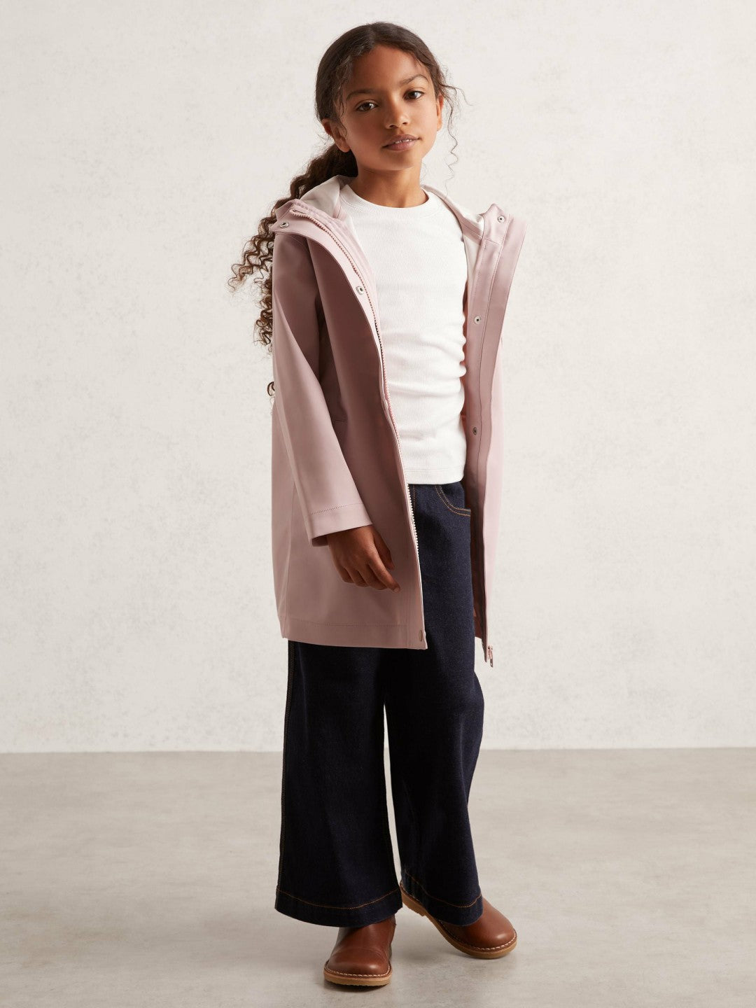 Reiss | Hooded Rain Jacket in Pink