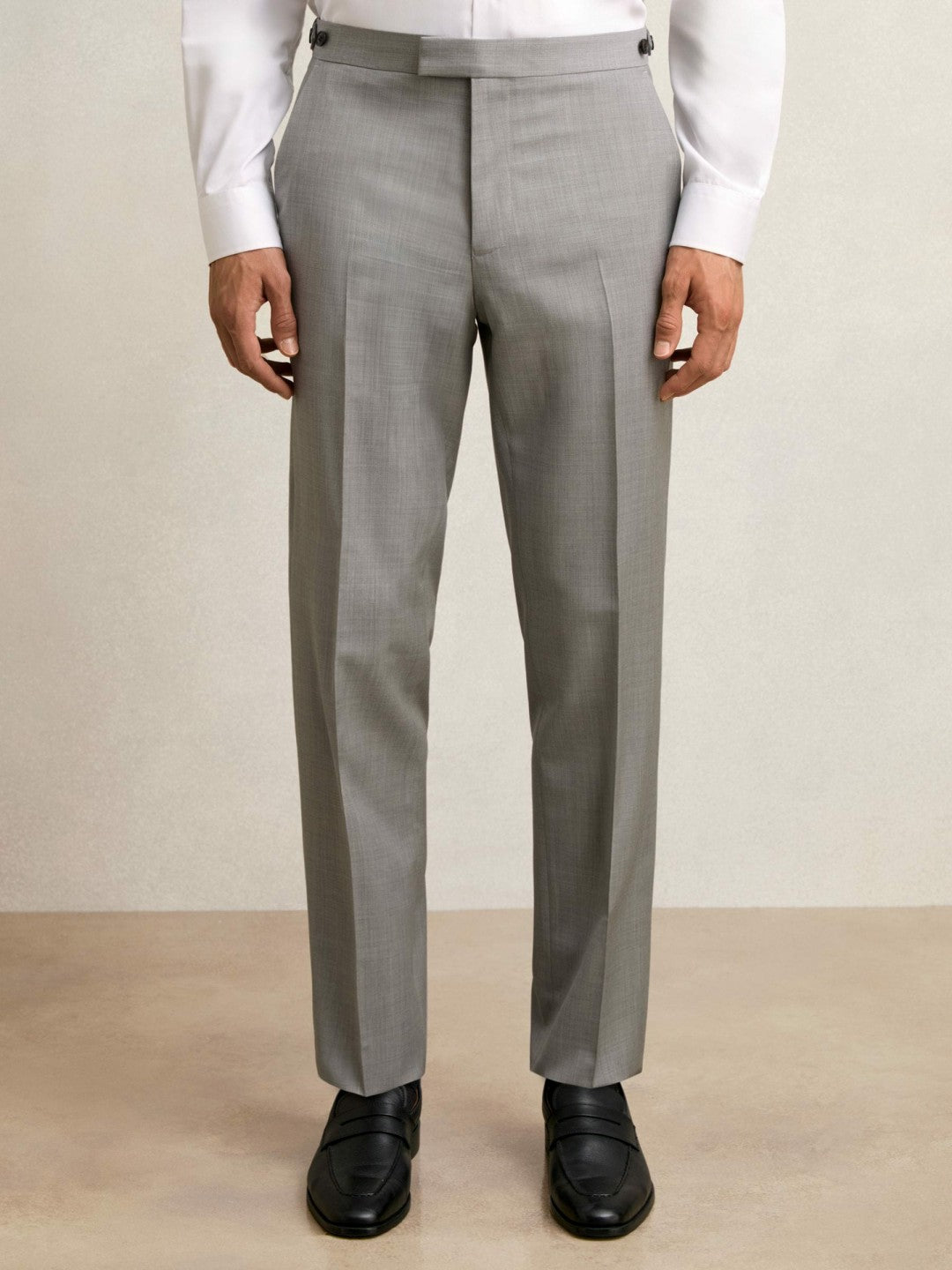 Reiss | Slim-Fit Wool Suit Trousers in Mid Grey