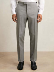 Reiss | Slim-Fit Wool Suit Trousers in Mid Grey